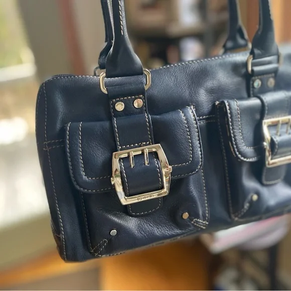 VGC Vintage Tignanello Navy Blue Handbag - Picture 7 of 12